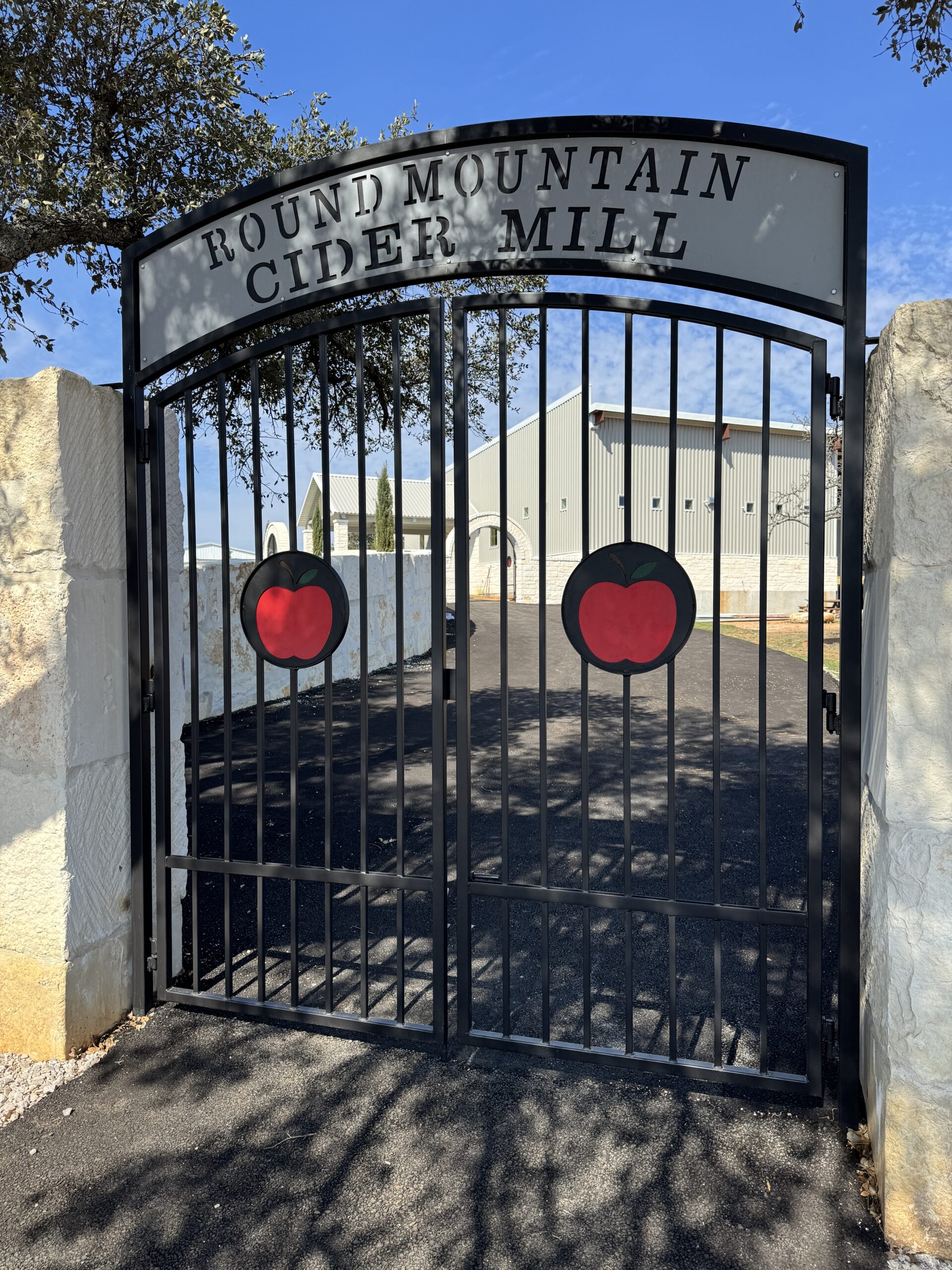 Gate with an apple in the doorway 